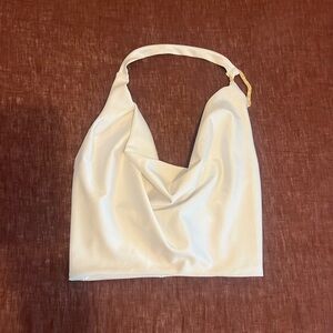 Elegant White cowl neck Women's top